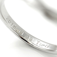 Initials and anniversaries can be engraved inside the ring