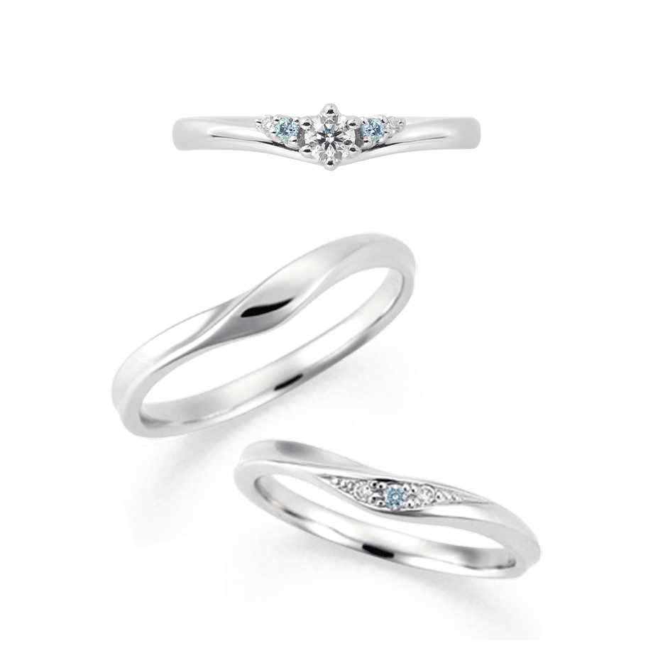 Sweet Blue Diamond｜結婚指輪 - ブルーダイヤモンド｜LUKINA Bridal