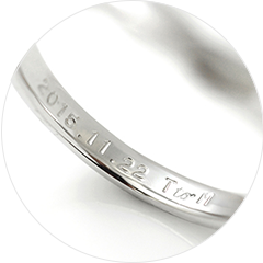 Initials and anniversaries can be engraved inside the ring